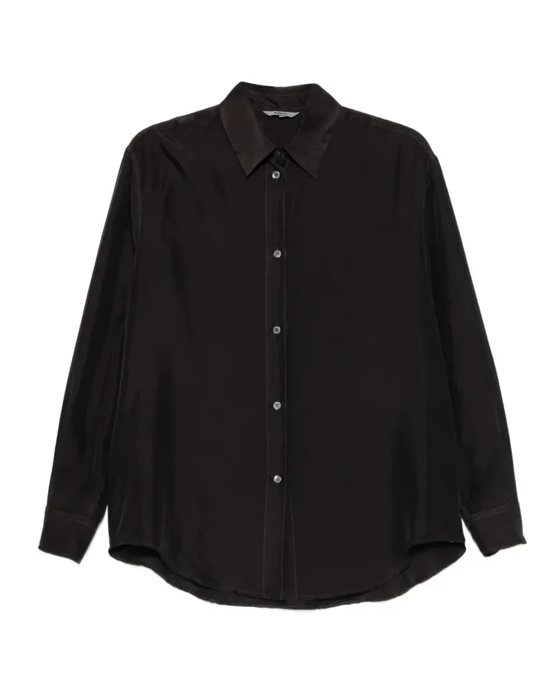 BARENA satin-finish shirt - Schwarz Schwarz