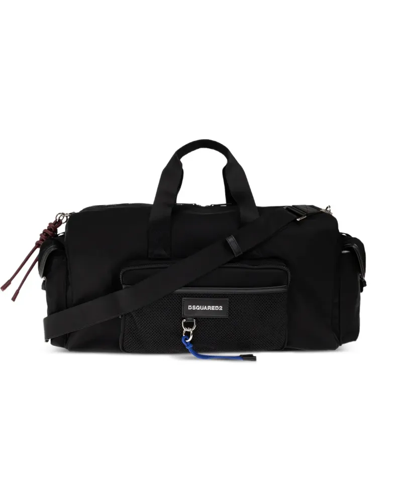 Dsquared2 Reisetasche mit Logo-Patch - Schwarz Schwarz