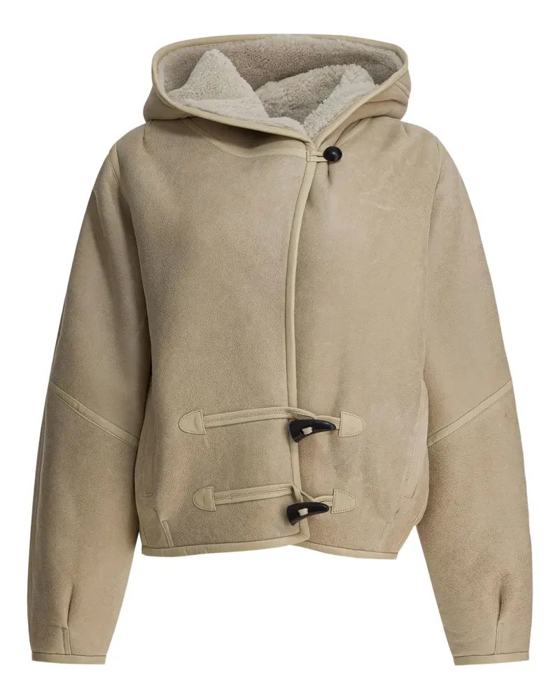 Isabel Marant Amiel hooded toggle jacket - Nude Nude