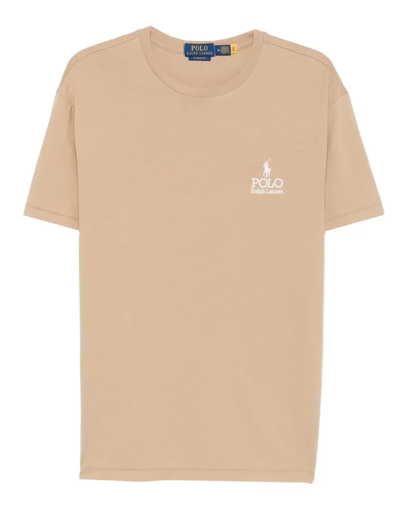 Ralph Lauren T-Shirt mit Logo-Stickerei - Nude Nude