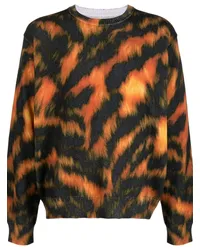 Stüssy Sweatshirt mit Tiger-Print Orange