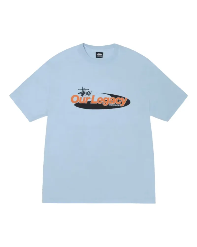Stüssy x Our Legacy Work Shop Swirl T-Shirt - Blau Blau