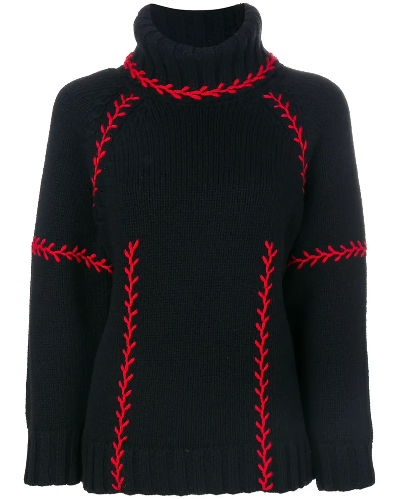 Alexander McQueen chunky turtle neck jumper - Schwarz Schwarz
