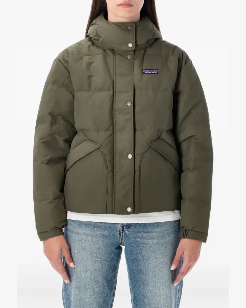 Patagonia Kapuzenjacke mit Knöpfen - Grün Grün