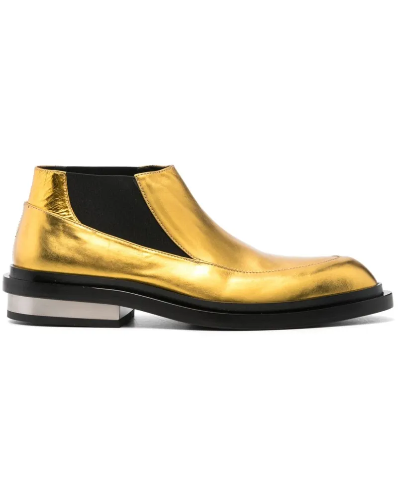 Jil Sander Stiefeletten aus Lamé - Gelb Gelb