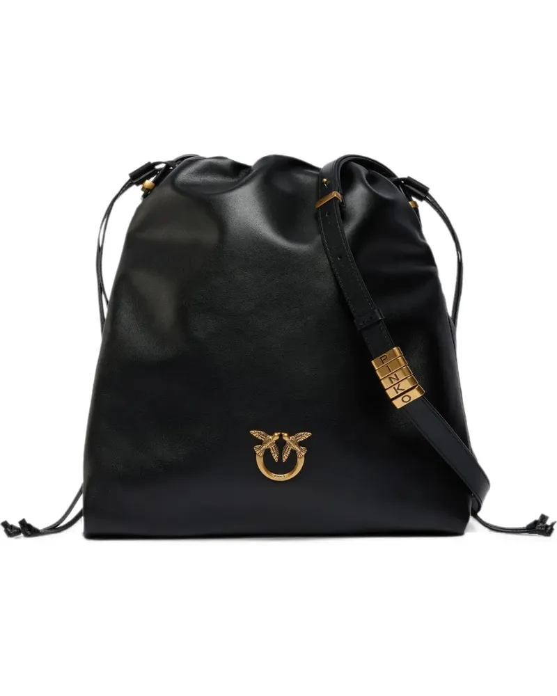 Pinko Beuteltasche aus Leder - Schwarz Schwarz