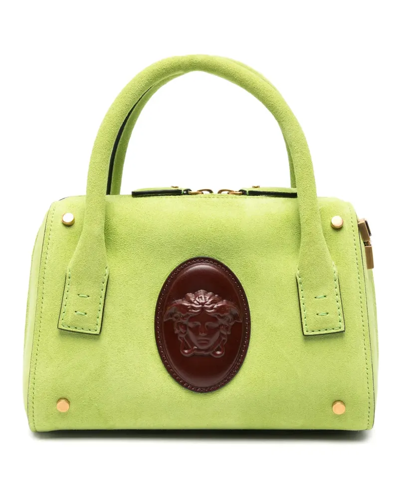 Versace Medusa-plaque suede tote bag - Grün Grün