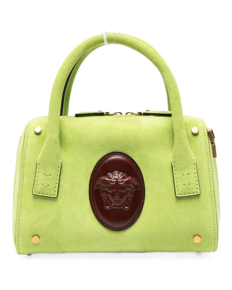 Versace Medusa-plaque suede tote bag - Grün Grün