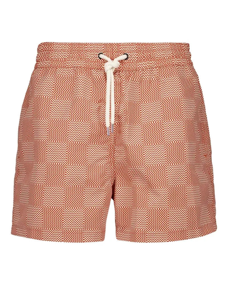 Frescobol Carioca Badeshorts mit Zickzackmuster - Orange Orange
