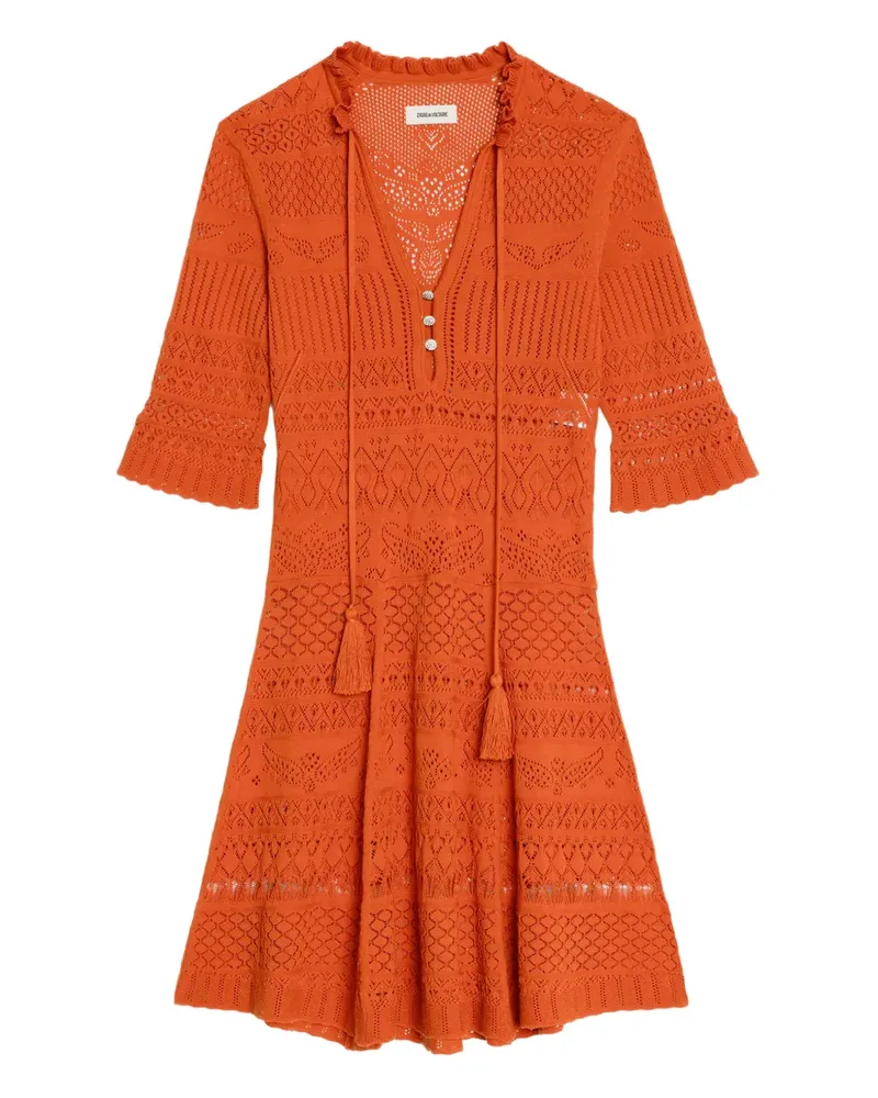 Zadig & Voltaire Minikleid mit Quasten - Orange Orange
