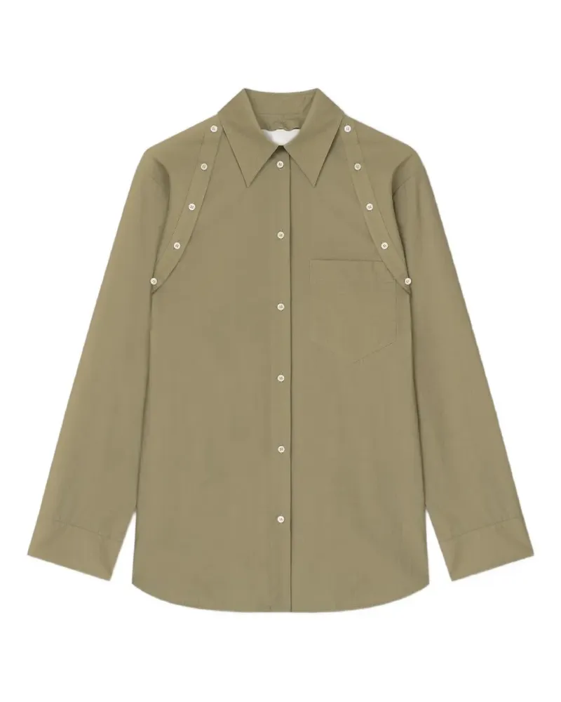 Nanushka button-embellishment shirt - Grün Grün