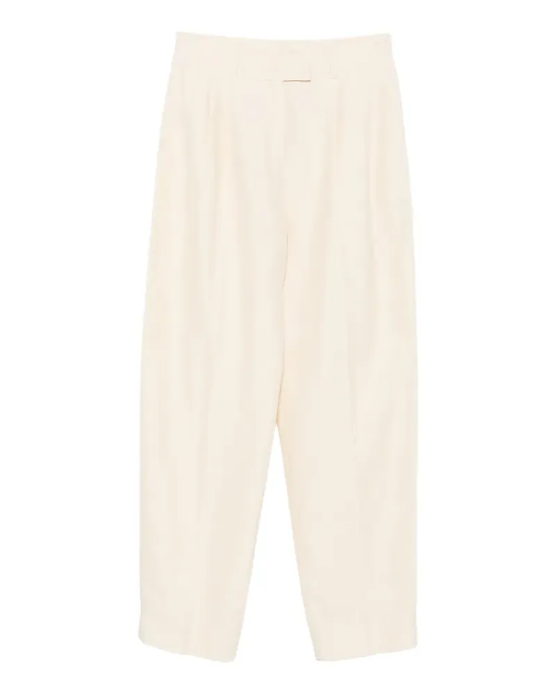 Liviana Conti Straight-Leg-Hose mit Falten - Nude Nude