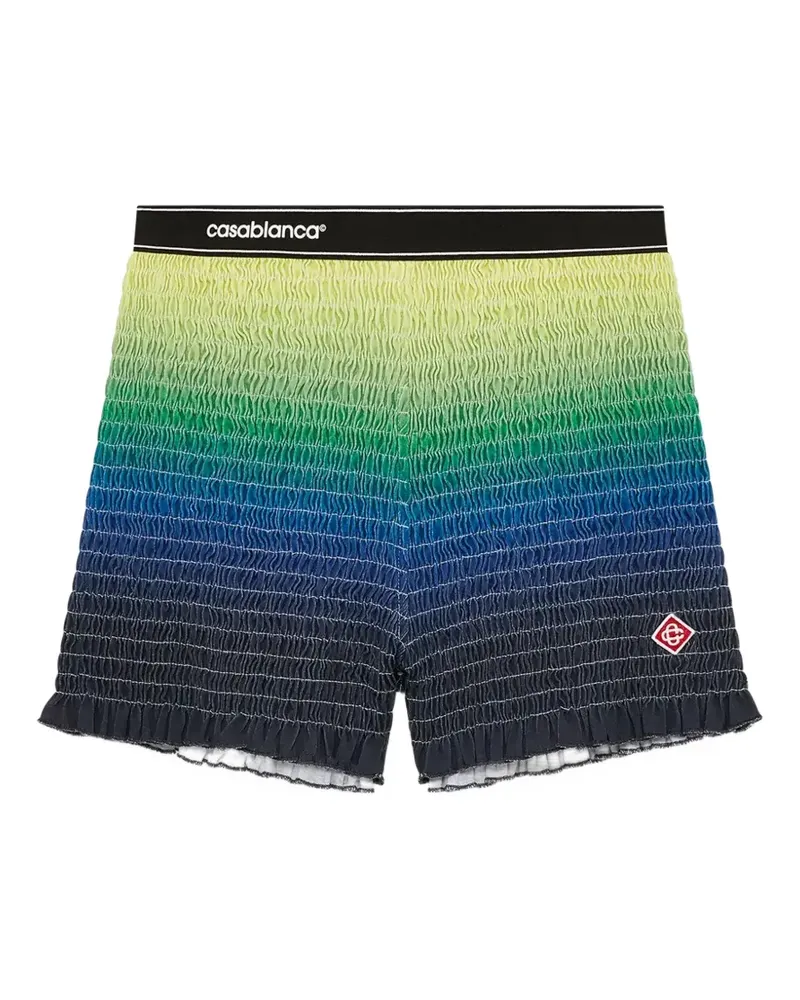 Casablanca Paris Geraffte Shorts mit Farbverlauf-Design - Blau Blau