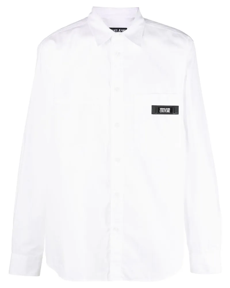 Versace Jeans Hemd mit Logo-Applikation - Weiß Weiß