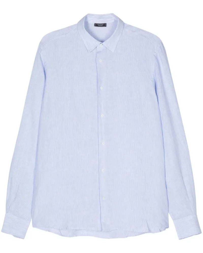 Peserico Gestreiftes Hemd aus Leinen - Blau Blau