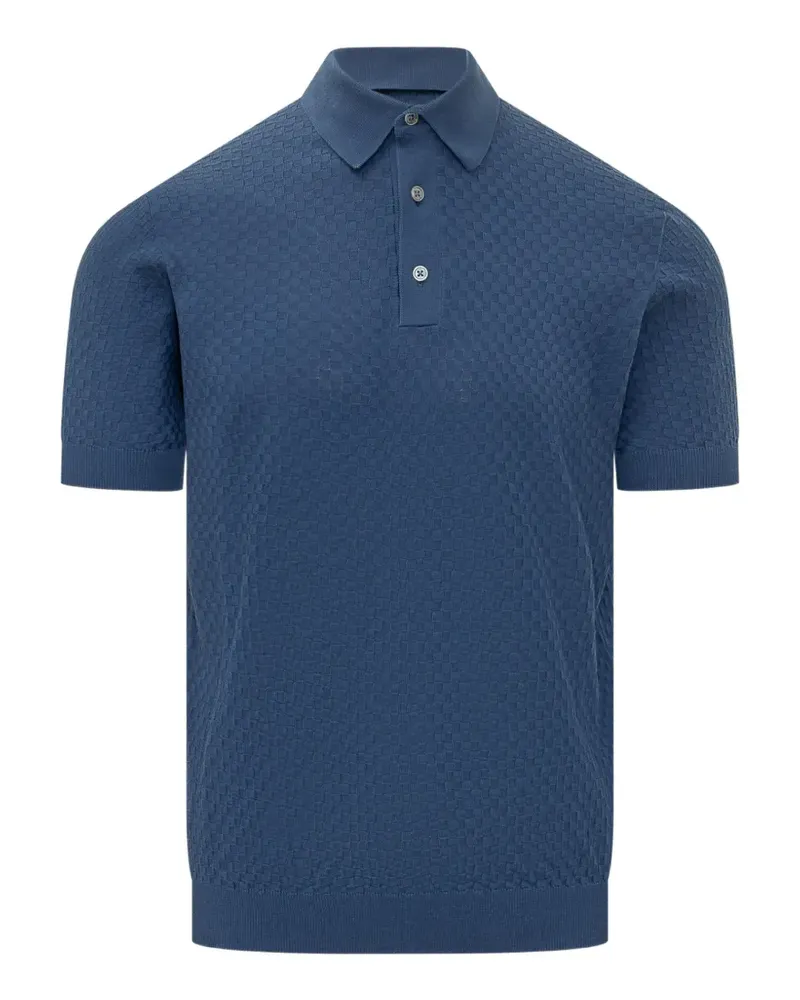 Filippo de Laurentiis textured polo-shirt - Blau Blau