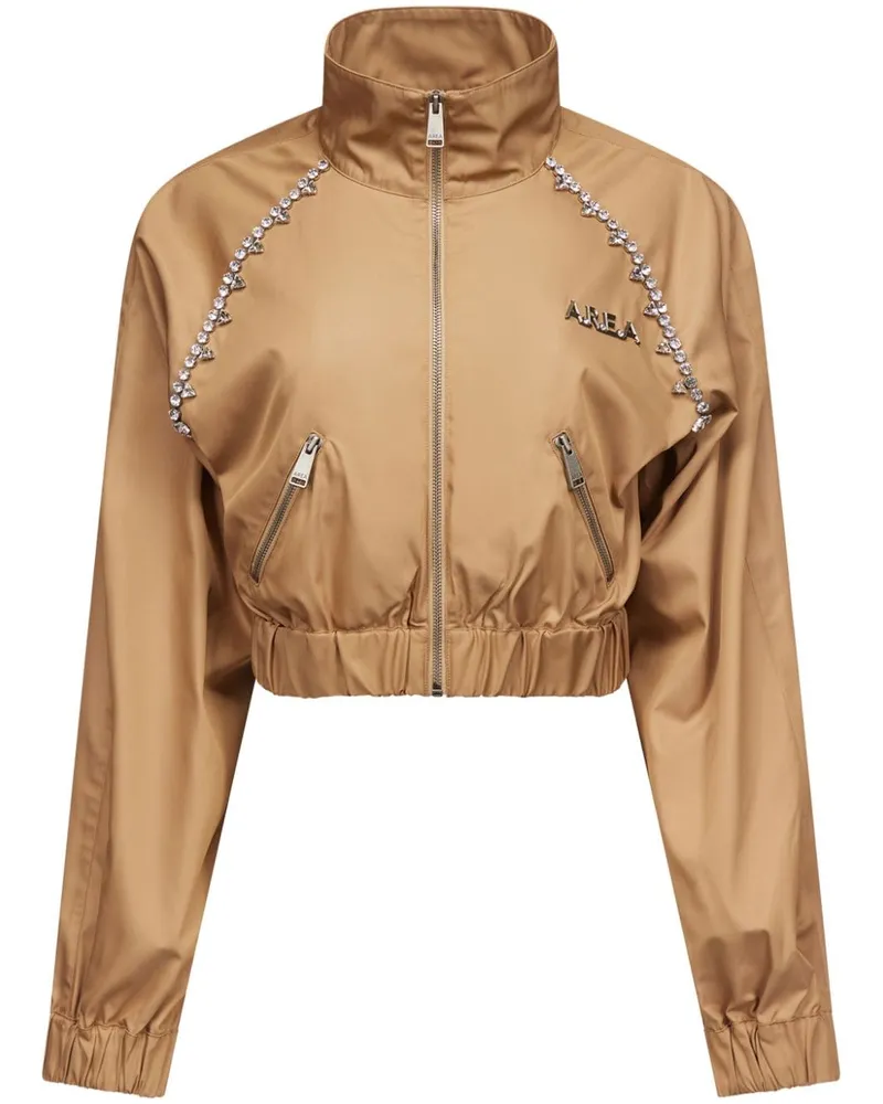 Area Jeansjacke mit Kristallen - Braun Braun