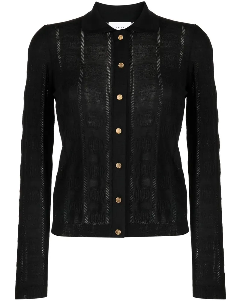 Bally Jacquard-Cardigan - Schwarz Schwarz