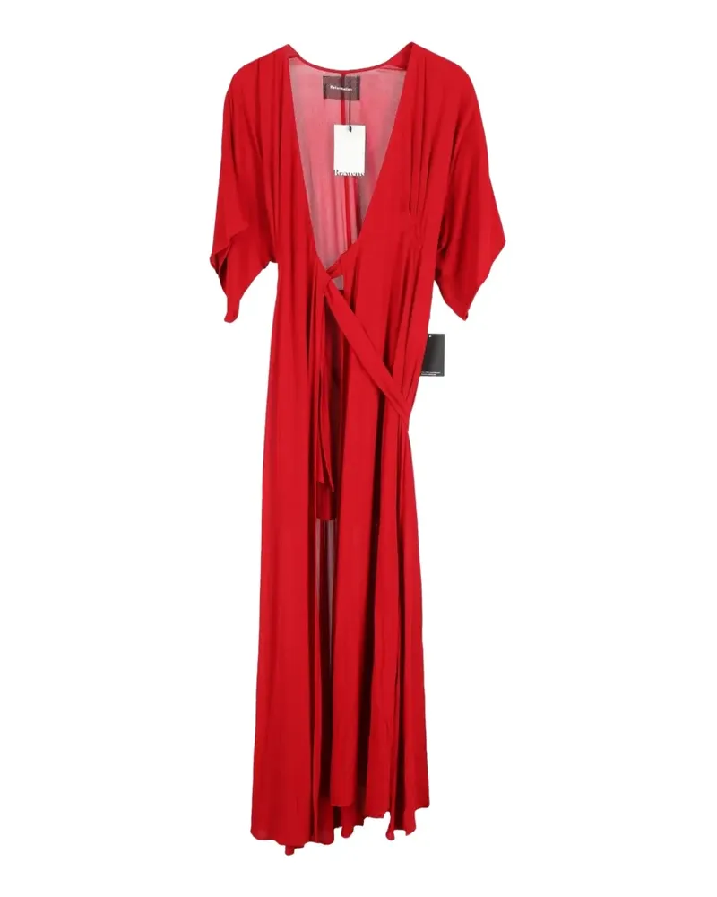 Reformation Drapiertes Wickelkleid - Rot Rot