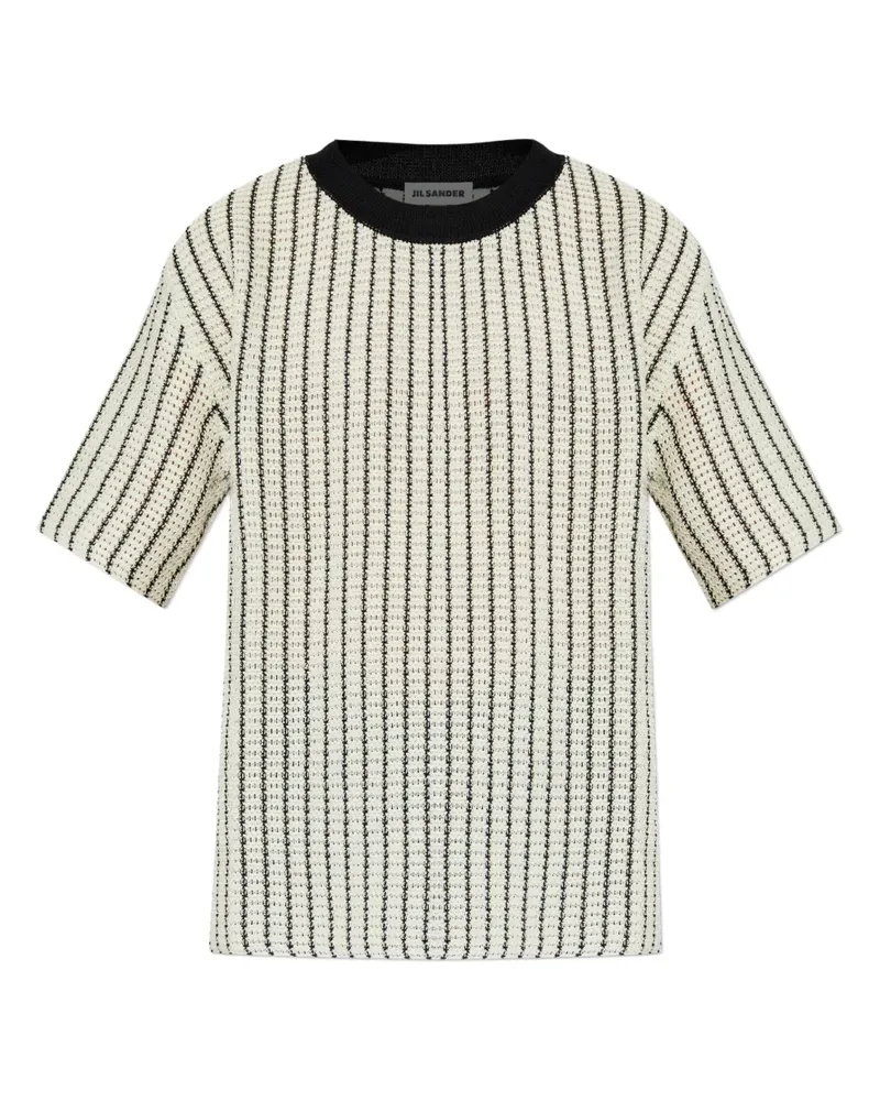 Jil Sander striped crew-neck T-shirt - Nude Nude