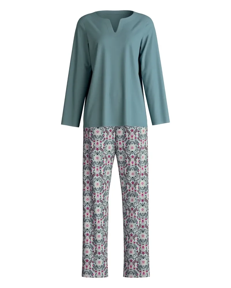 Calida V-neck floral-print pyjama - Blau Blau