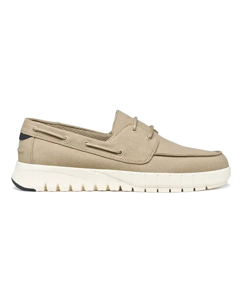 Geox Flextride lace fastening boat shoes - Nude Nude