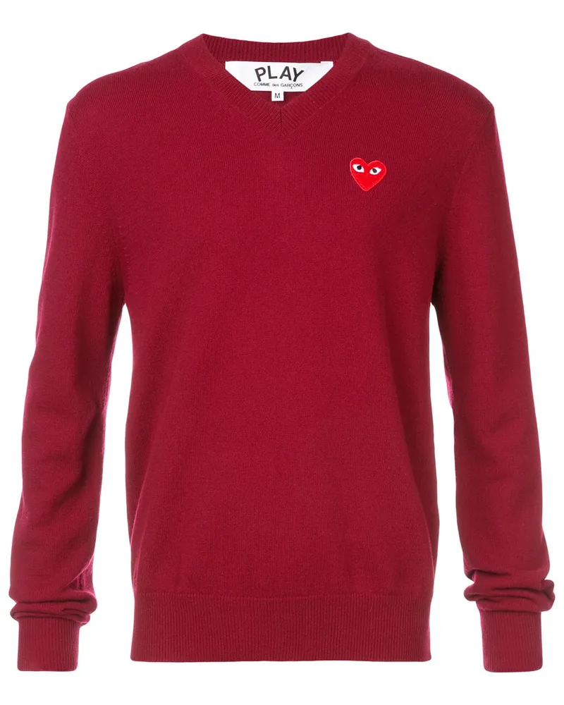Comme des Garçons Pullover mit V-Ausschnitt - Rot Rot