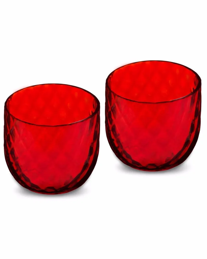 Dolce & Gabbana 2er-Set Murano-Schnapsgläser - Rot Rot