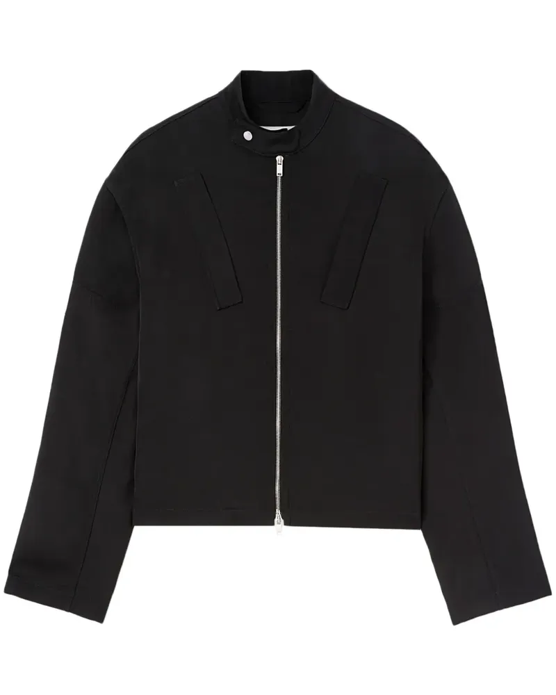 Jil Sander Bikerjacke mit Reißverschluss - Schwarz Schwarz