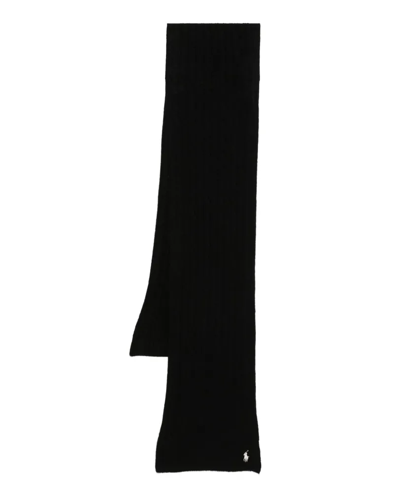 Ralph Lauren Schal mit Zopfmuster - Schwarz Schwarz