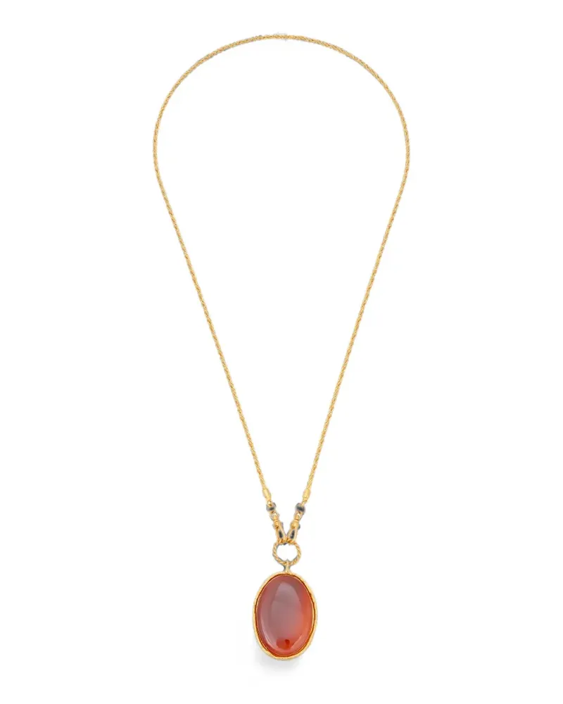 Sylvia Toledano cornaline Talisman necklace - Gold Gold