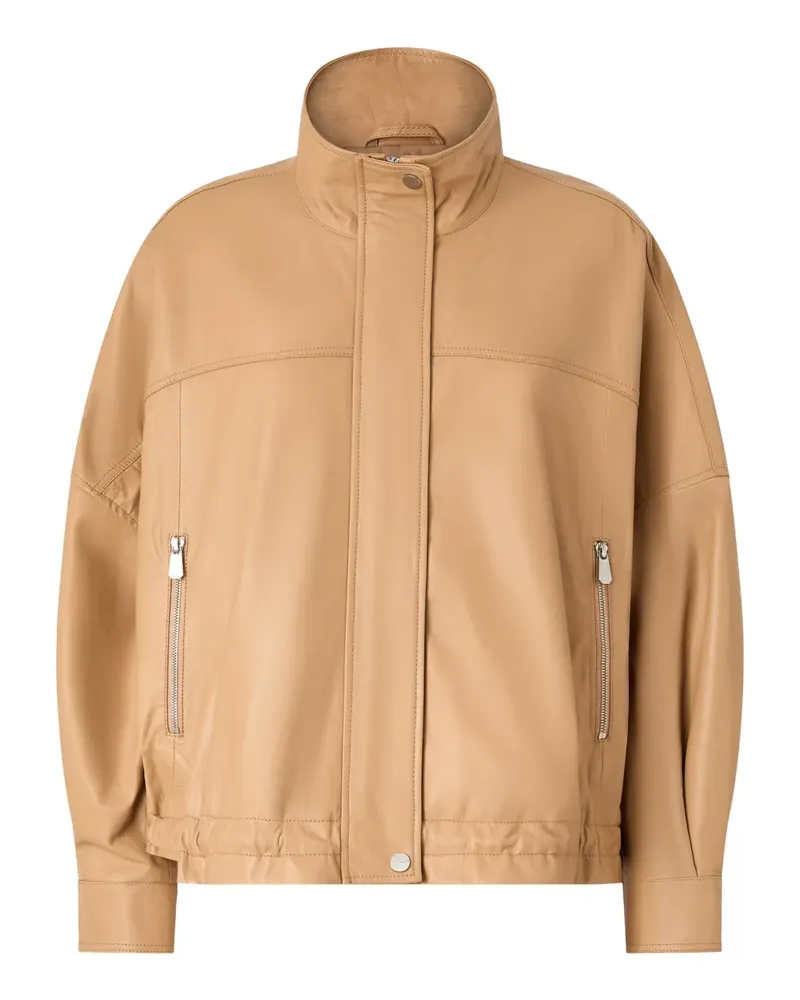 Pinko Klassische Lederjacke - Nude Nude