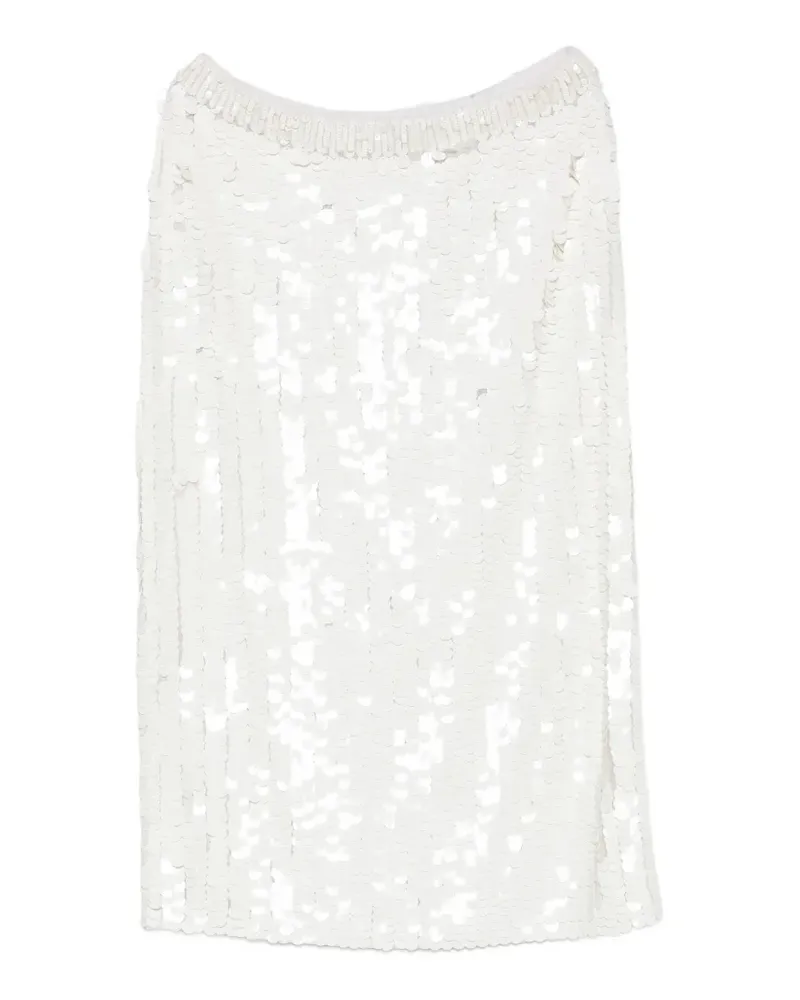 P.A.R.O.S.H. P.A.R.O H. sequin-embellished midi skirt - Weiß Weiß
