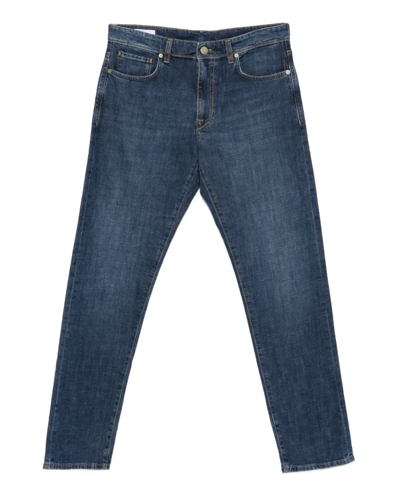 Incotex logo-patch belt-loop jeans - Blau Blau