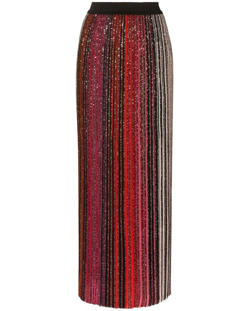 Missoni Gestreifter Maxirock mit Paillettenverzierung - Schwarz Schwarz