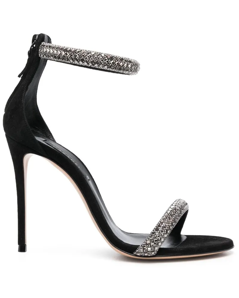 Casadei Stratosphere Sandalen mit Kristallen 100mm - Schwarz Schwarz
