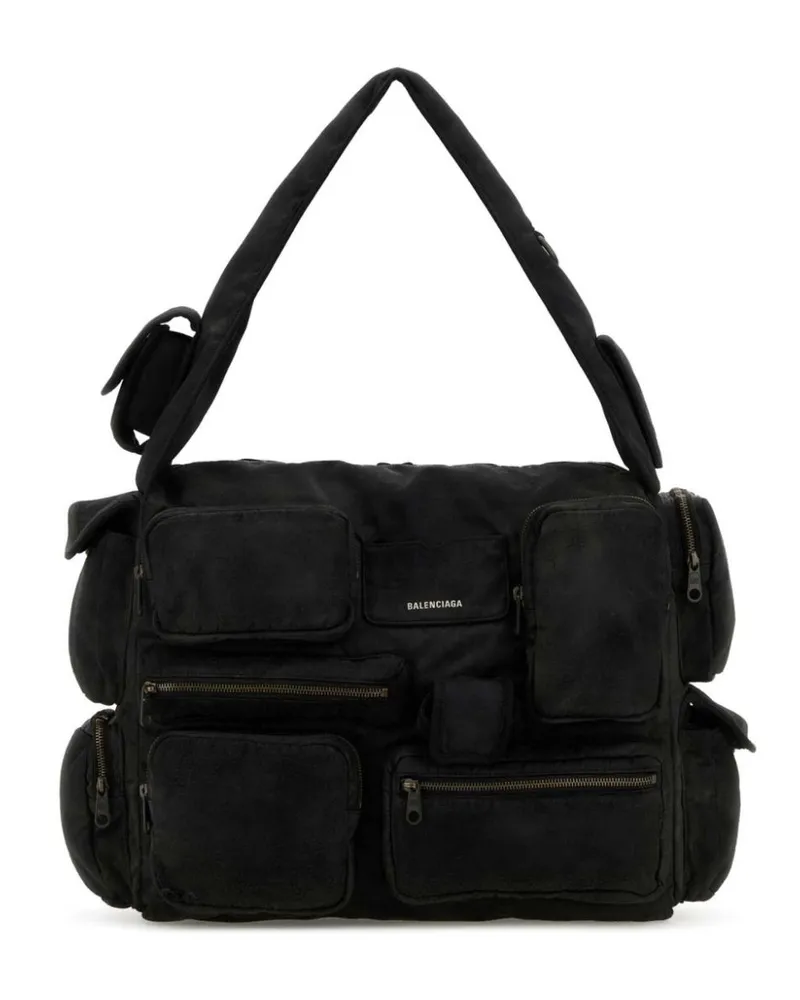Balenciaga Große Superbusy Tasche - Schwarz Schwarz