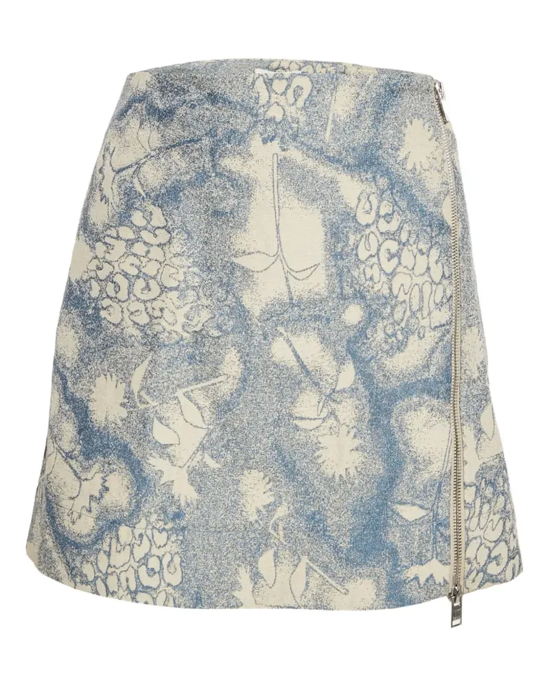 Ganni jacquard zip mini skirt - Nude Nude