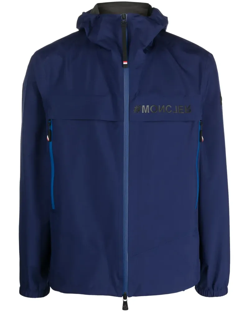 Moncler Sportjacke mit Logo-Print - Blau Blau