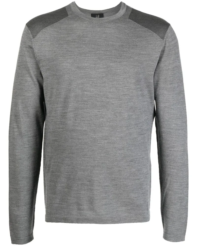 Dunhill Fein gestricktes Langarmshirt - Grau Grau