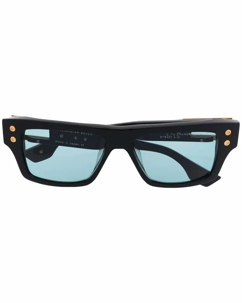 DITA Sonnenbrille mit eckigem Gestell - Schwarz Schwarz