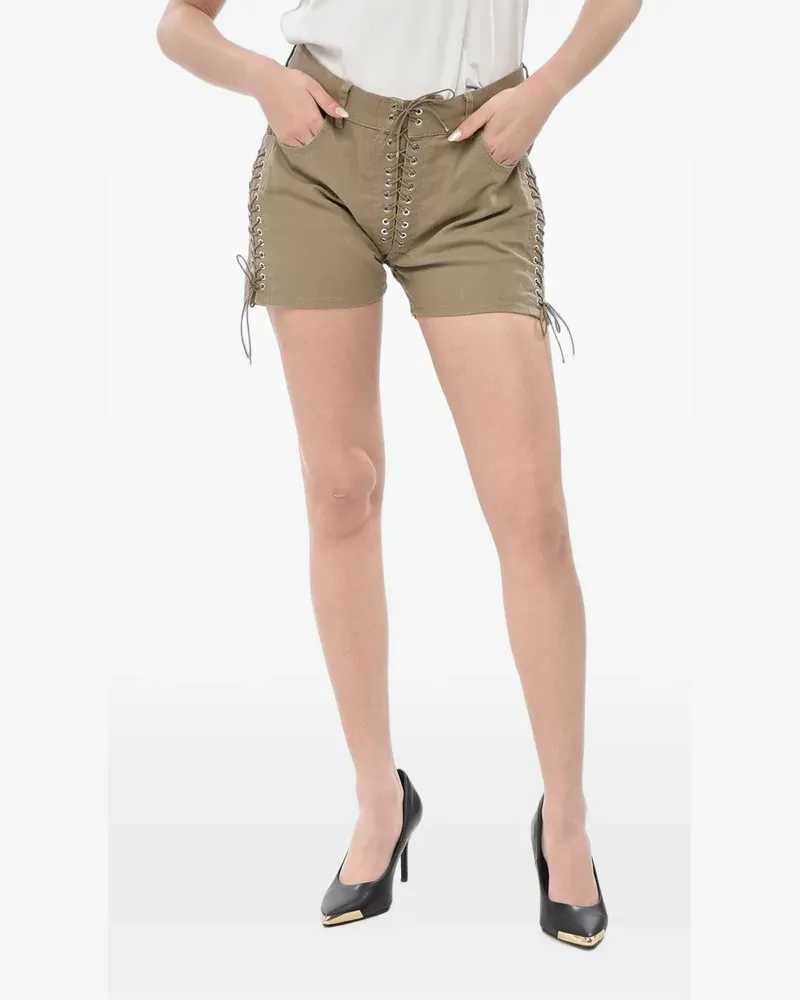 Ludovic de Saint Sernin lace-up denim shorts - Braun Braun