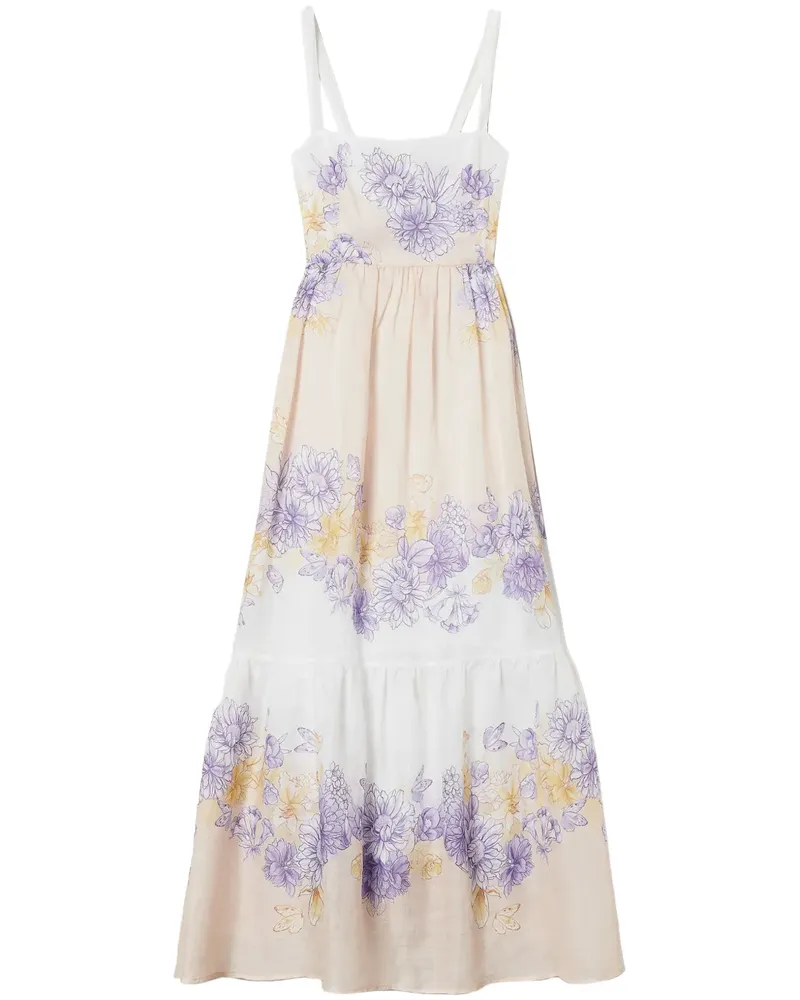 Twin-Set Kleid mit Blumen-Print - Nude Nude