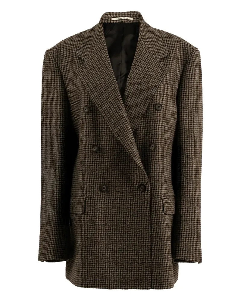Tagliatore Loreley houndstooth-pattern double-breasted blazer - Braun Braun