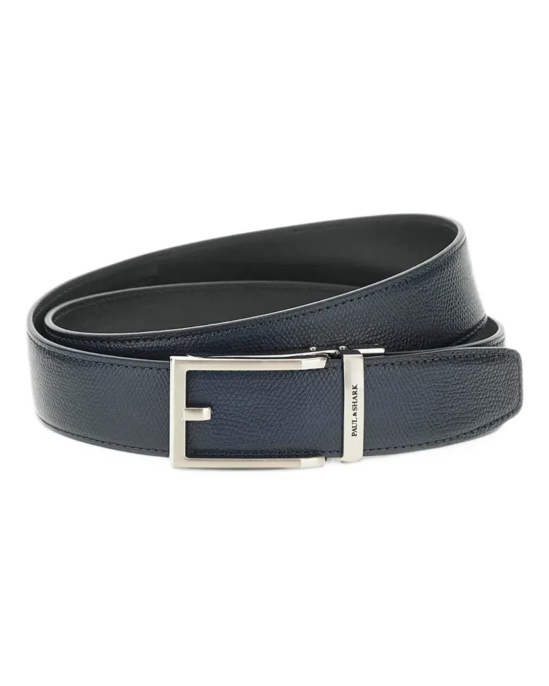 Paul & Shark pebbled leather belt - Blau Blau