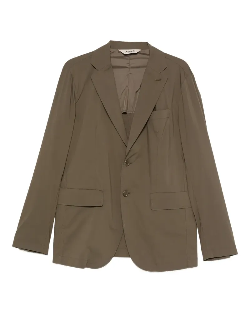 ASPESI notched-lapel single-breasted blazer - Grün Grün