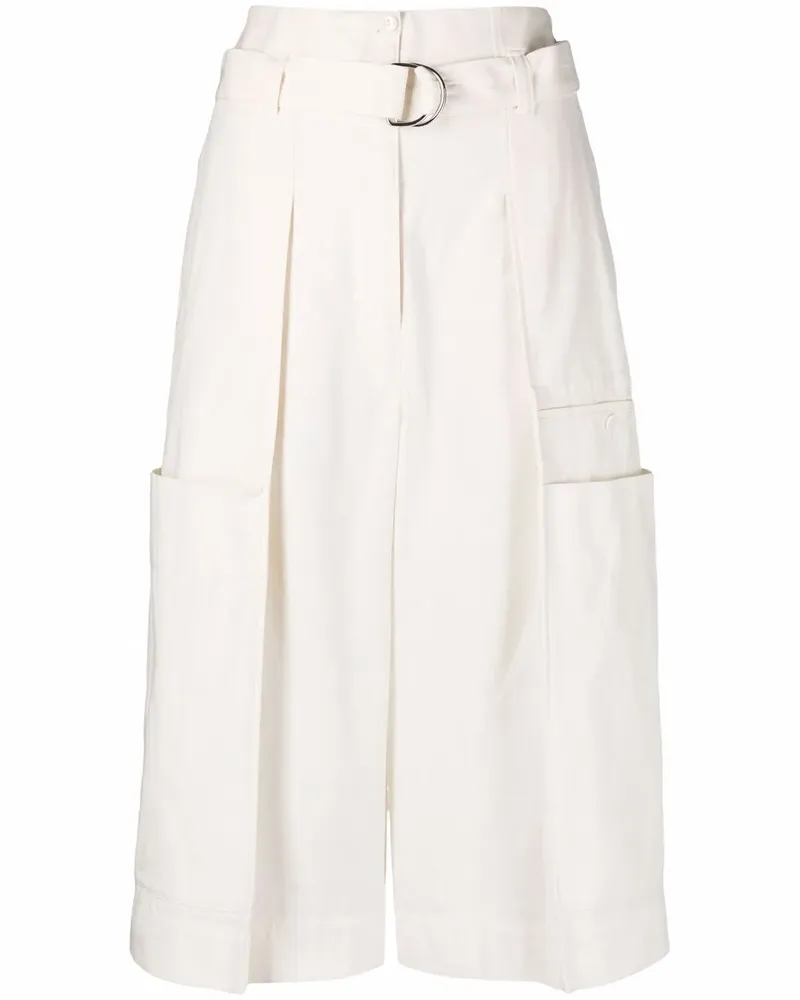Christophe Lemaire Shorts mit Gürtel - Weiß Weiß
