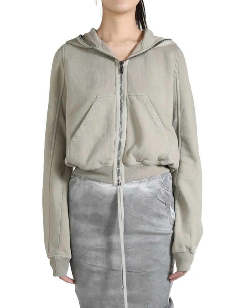 DRKSHDW by Rick Owens cotton hoodie - Nude Nude