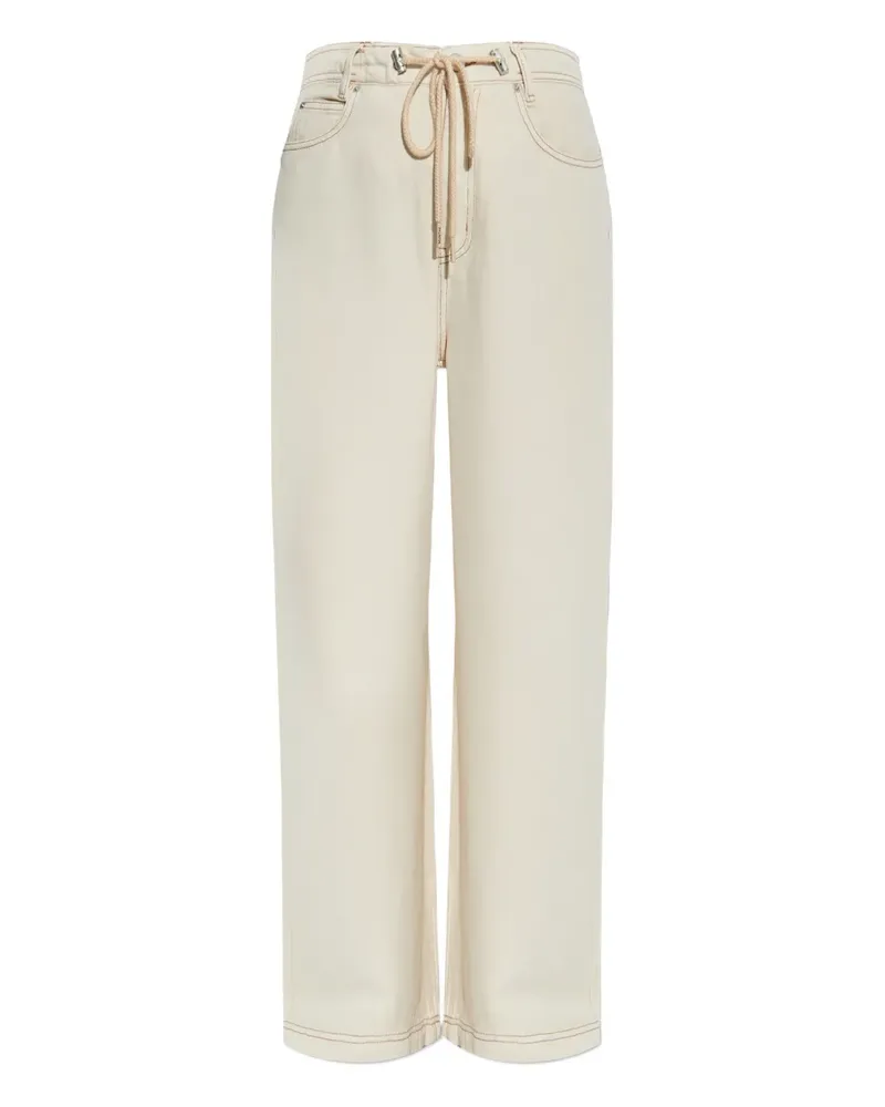 MUNTHE Wide-Leg-Hose mit Kordelzug - Weiß Weiß