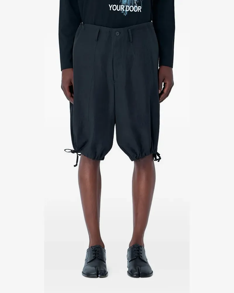 Yohji Yamamoto drawstring shorts - Schwarz Schwarz